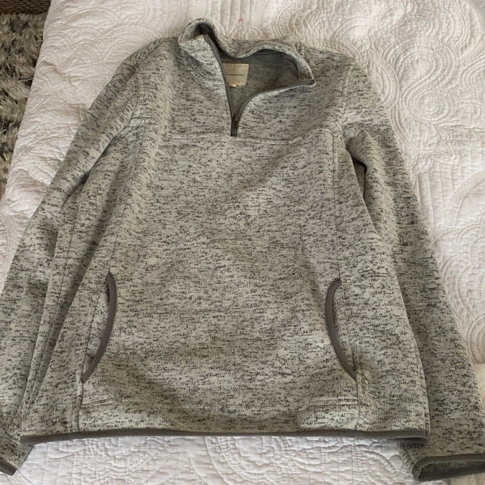 Cozy grey quarter zip sweater